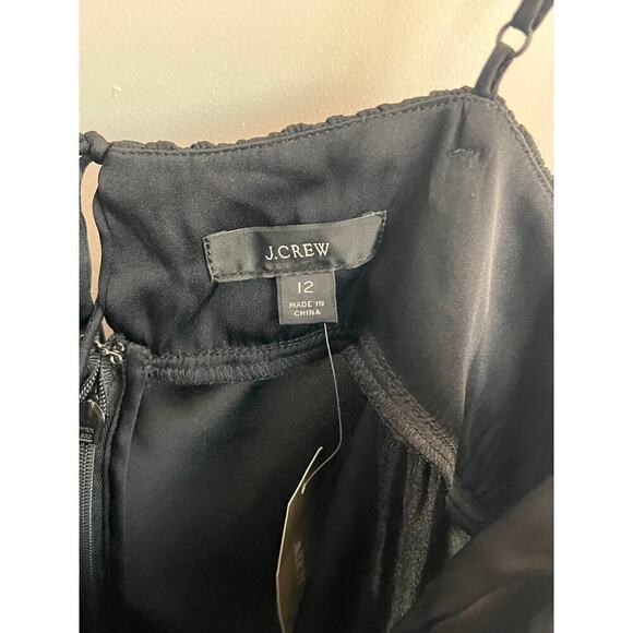 J.Crew NWT Gathered Stretch Silk Camisole Black Women's Size 12 BG670 - Picture 5 of 10